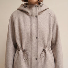 Cashmere parka with hoodie