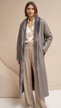 Reversible shearling coat